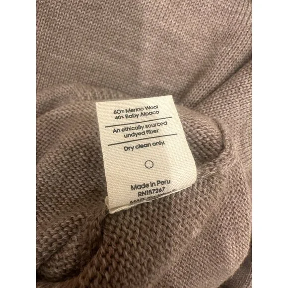 Mate Women's Brown Merino Soft Perfect Crew Neck Pullover Sweaters Size Small - Picture 3 of 7